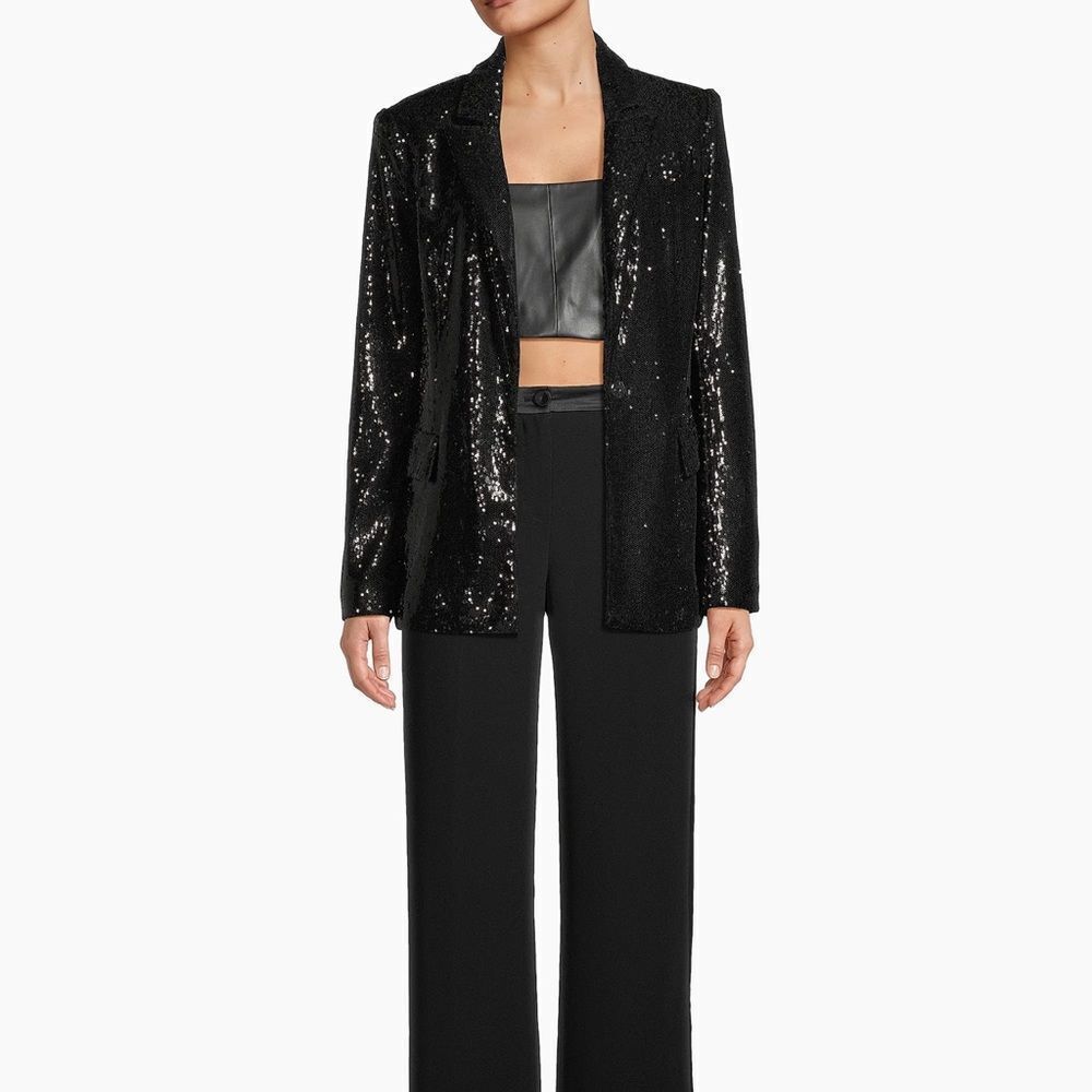 Milly Alexa Peaked Sequin Blazer